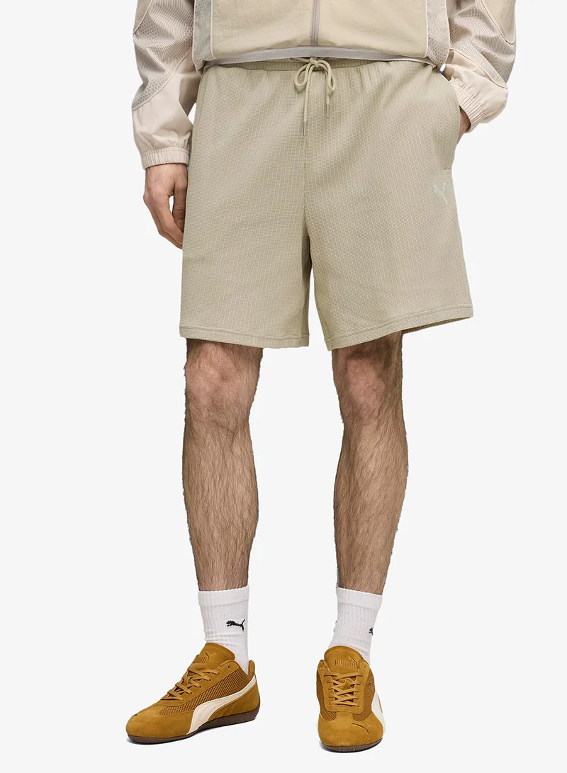 PUMA 7" Essential Waffle Relaxed Shorts